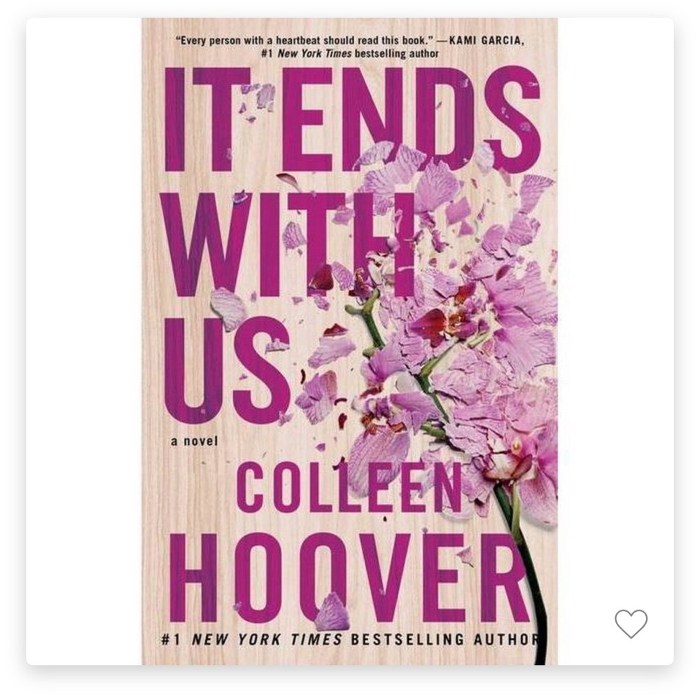 IT ENDS WITH US BY COLLEEN HOOVER ROMANCE AND FICTION PAPERBACK NOVEL